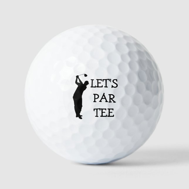 Birthday Golfer Funny 90. Happy Vater Par Spaß Golfball (Vorderseite)