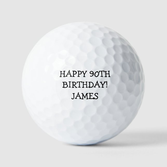 Birthday Golfer Funny 90. Happy Vater Spaß Golfball (Vorderseite)
