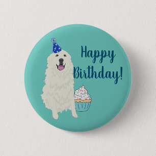 Birthday Great Pyrenäen Mountain Hund Button