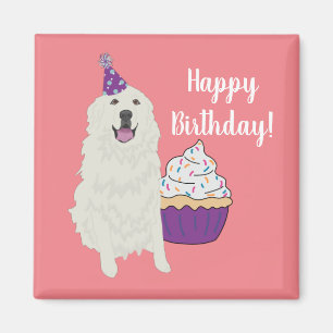Birthday Great Pyrenäen Mountain Hund Magnet