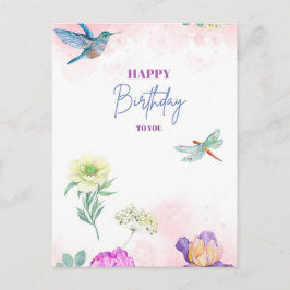 Birthday greeting card postkarte