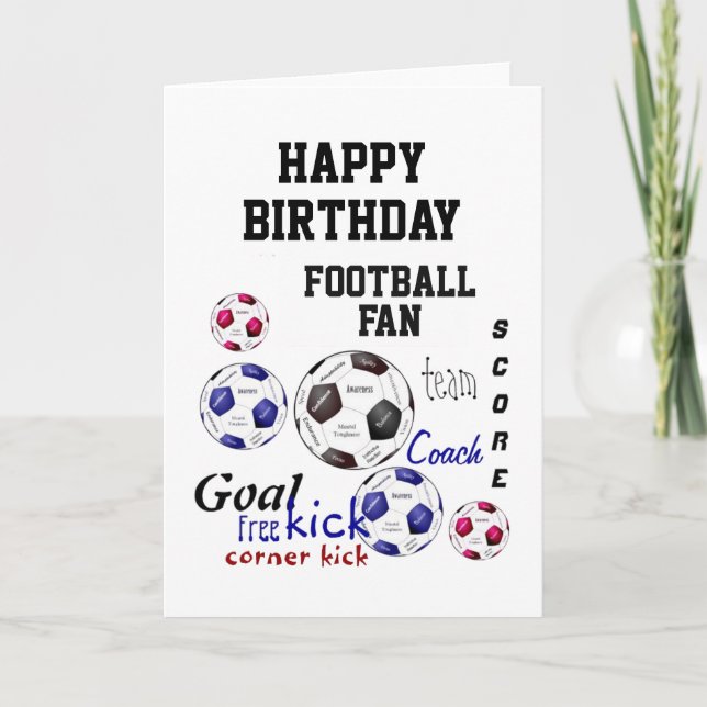 Birthday Greeting for Football Fan Fun Karte (Vorderseite)
