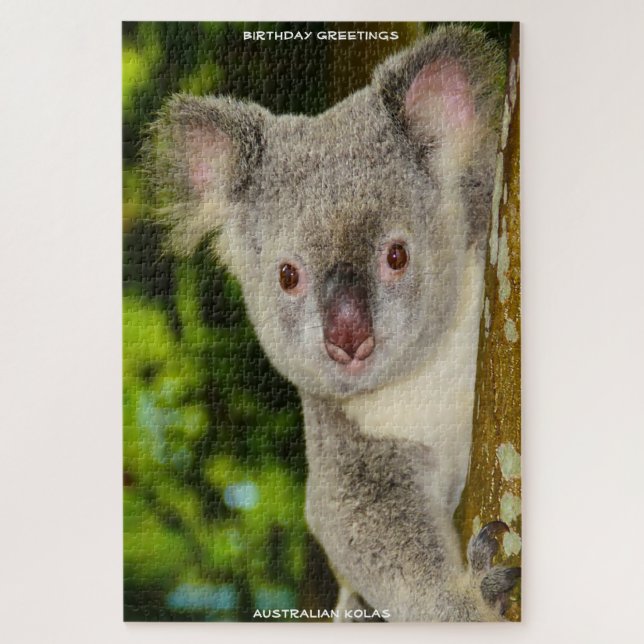Birthday Greetings Australian Koalas Puzzle (Vertikal)