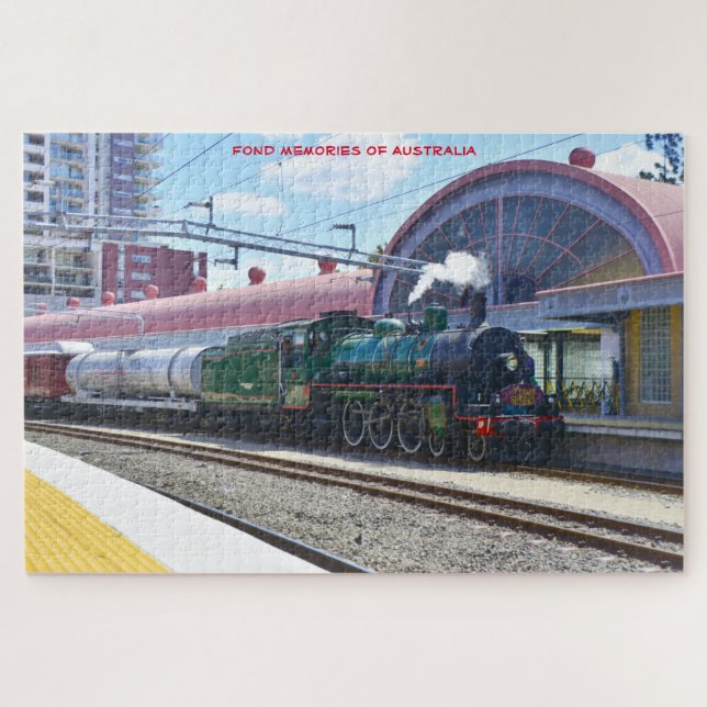Birthday Greetings Australian Steam Trains Jigsaw Puzzle (Horizontal)