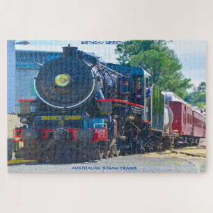 Birthday Greetings Australian Steam Trains Puzzle