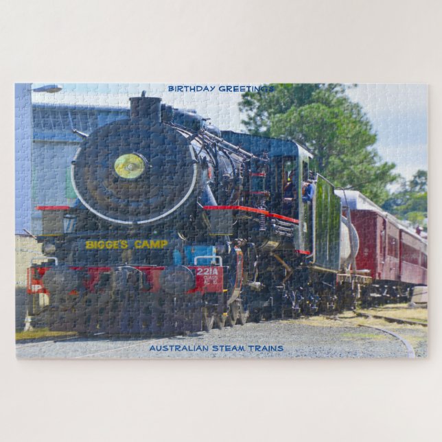 Birthday Greetings Australian Steam Trains Puzzle (Horizontal)