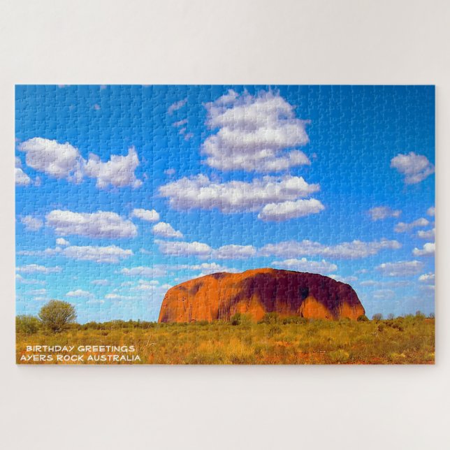Birthday Greetings Ayers Rock Australia Puzzle (Horizontal)