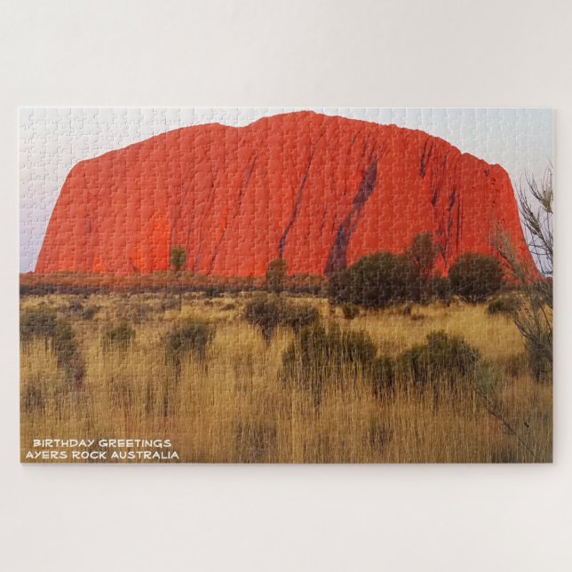 Birthday Greetings Ayers Rock Australia Puzzle (Horizontal)