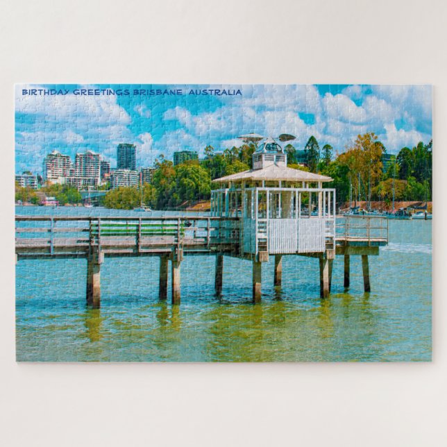 Birthday Greetings Brisbane Australia Puzzle (Horizontal)