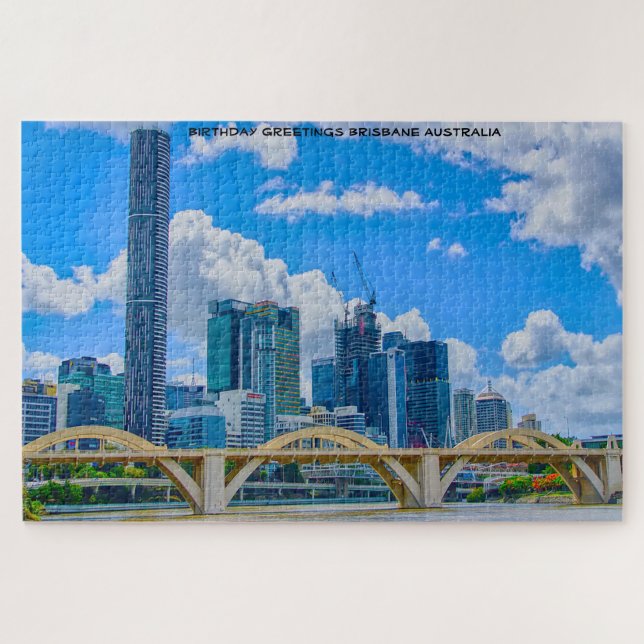 Birthday Greetings Brisbane Australia Puzzle (Horizontal)
