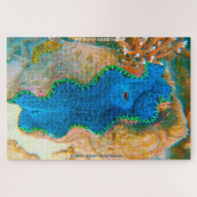 Birthday Greetings Coral Reef Australien Puzzle (Horizontal)