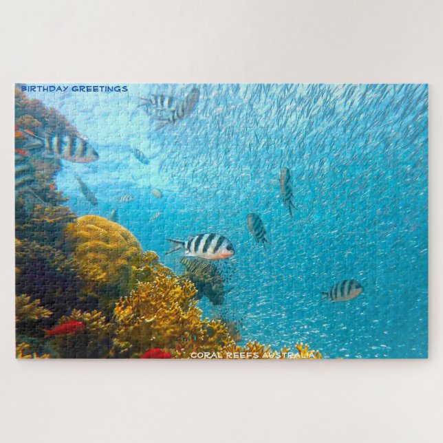 Birthday Greetings Coral Reef Australien Puzzle (Horizontal)