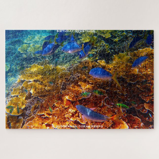 Birthday Greetings Coral Reef Australien Puzzle (Horizontal)