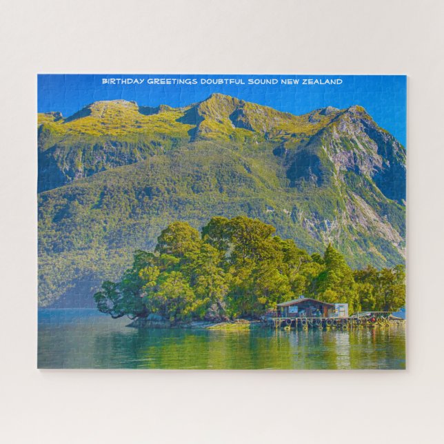 Birthday Greetings Doubtful Sound Neuseeland Puzzle (Horizontal)