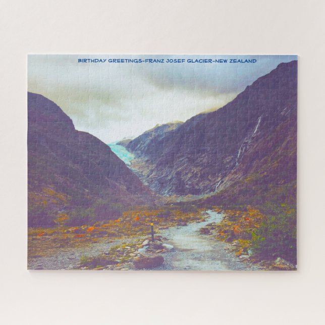 Birthday Greetings-Franz Josef Glacier-Neuseeland Puzzle (Horizontal)