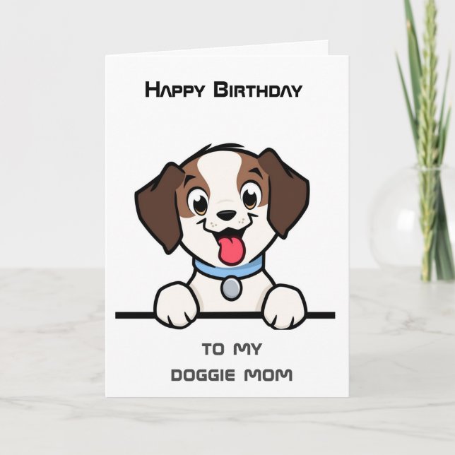 BIRTHDAY GREETINGS "From YOUR DOGGIE" CARD Karte (Vorderseite)
