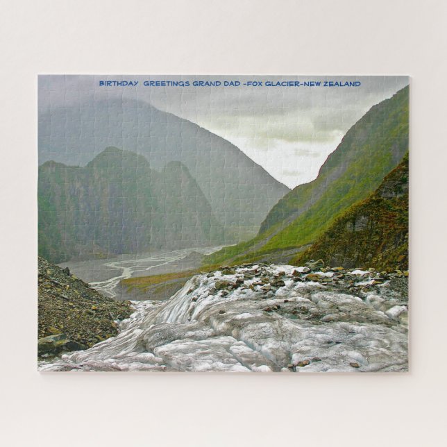 Birthday Greetings Grand-Fox Glacier-Neuseeland Puzzle (Horizontal)
