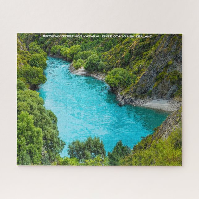 Birthday Greetings Kawarau River Otago Puzzle (Horizontal)