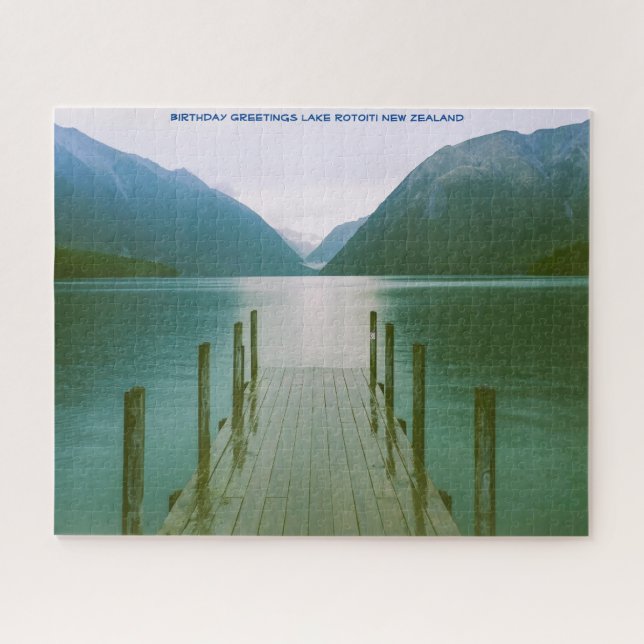 Birthday Greetings Lake Rotoiti Neuseeland Puzzle (Horizontal)