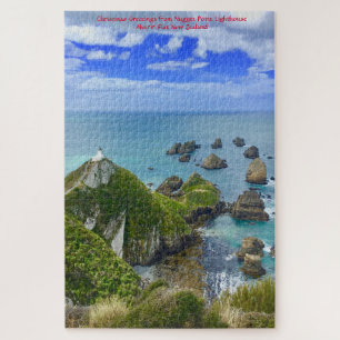 Birthday Greetings Nugget Point Lighthouse Jigsaw Puzzle