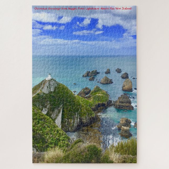 Birthday Greetings Nugget Point Lighthouse Jigsaw Puzzle (Vertikal)