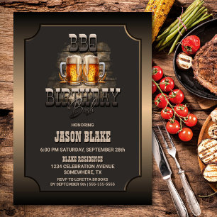 Birthday GRILLEN Beers Party Einladung