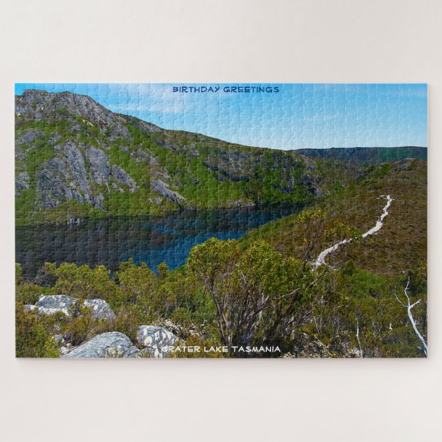 Birthday Gruß Krater Lake Tasmania Puzzle (Horizontal)