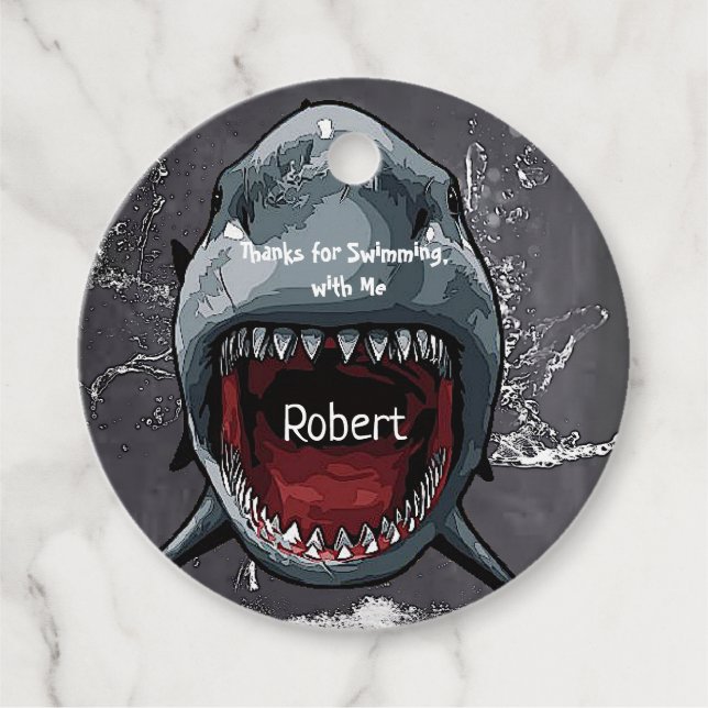 Birthday, Haiangriff, Geschenkanhänger (Vorderseite)