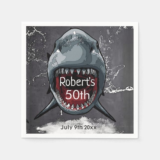 Birthday, Haiangriff, Serviette (Vorderseite)