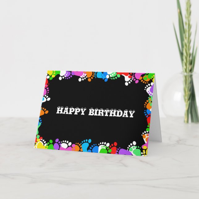 Birthday Happy Feet Karte (Vorderseite)