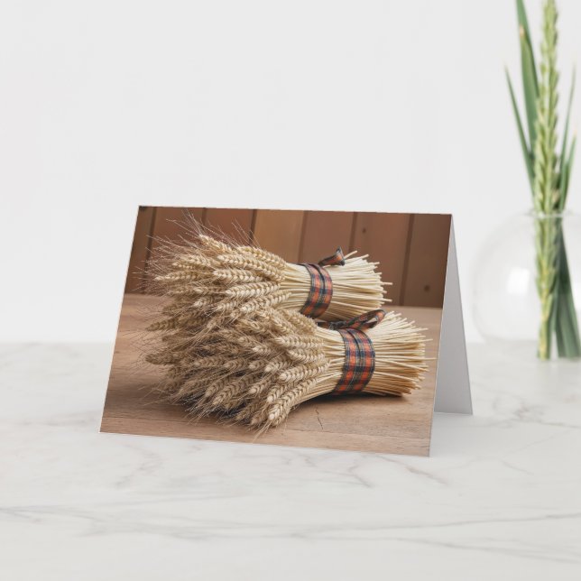 Birthday Harvest Wheat Bundles Karte (Vorderseite)