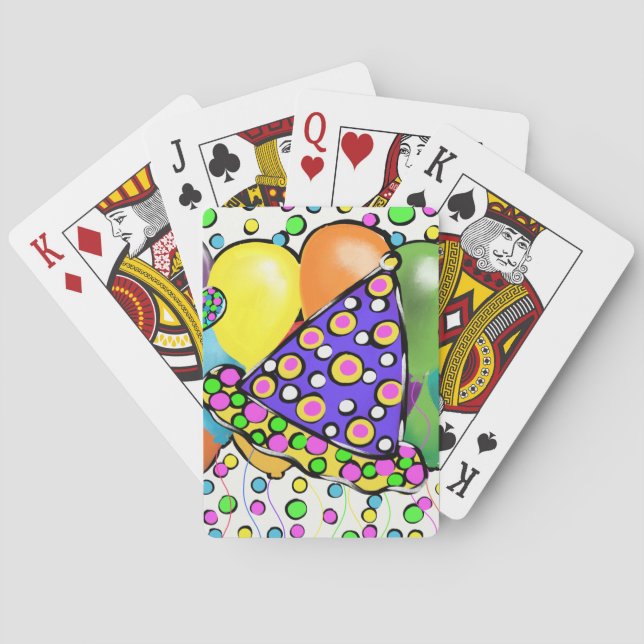 BIRTHDAY HATS DESIGN SPIELKARTEN (Rückseite)