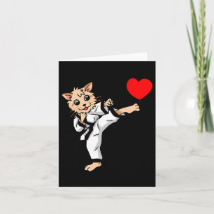 Birthday Heart Geburtstag Grüße Cat Karate Judo Karte