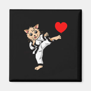 Birthday Heart Geburtstag Grüße Cat Karate Judo Magnet
