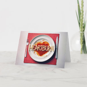 Birthday Heartburn Spaghetti Dinner Karte