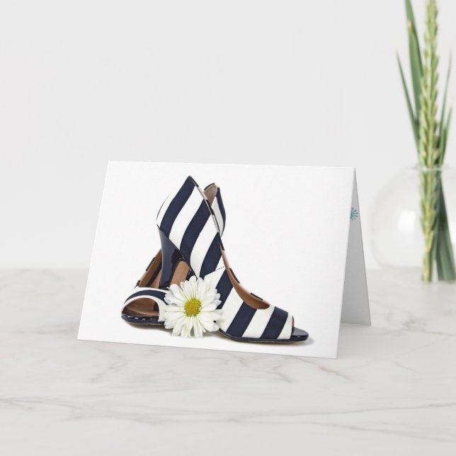 Birthday High Heels mit Daisy Card Karte (Vorderseite)