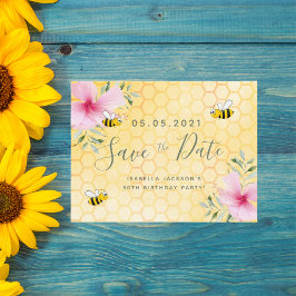 Birthday Hummeln Party Save the Date Postkarte