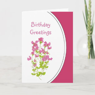 Birthday Humor, Sweet Peas for the Sweetheart Karte