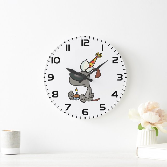 Birthday Hund Große Wanduhr (Von Creator hochgeladen)