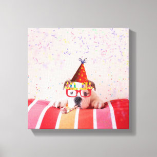 Birthday Hund Leinwanddruck