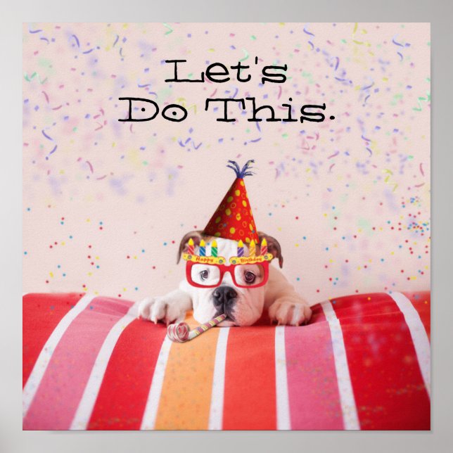 Birthday Hund Poster (Vorne)