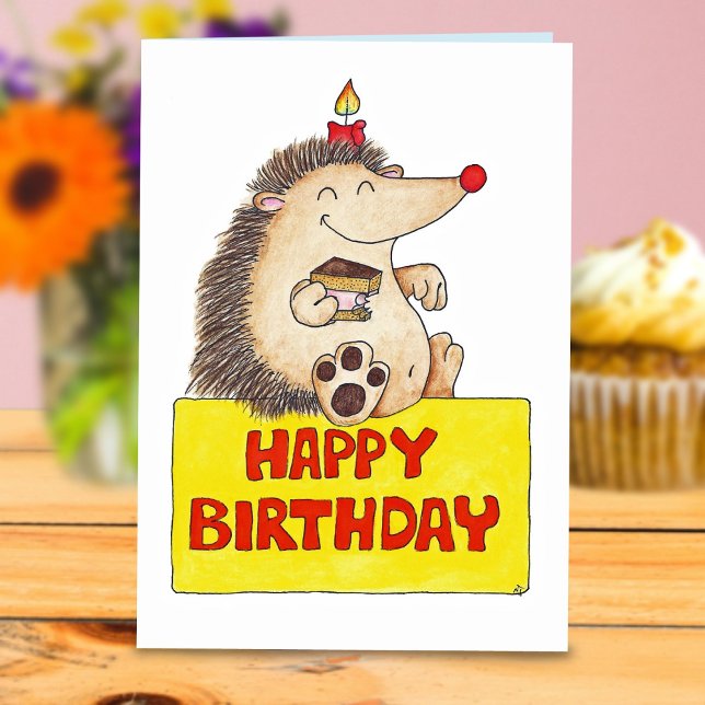 BIRTHDAY IGEL Grußkarte von Nicole Janes Karte (Von Creator hochgeladen)