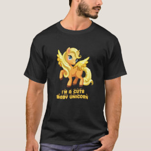 Birthday I'm A Cute Baby Unicorn Golden Color T-Shirt