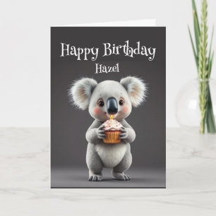 Birthday Individuelle Name Koala Australian Animal Karte