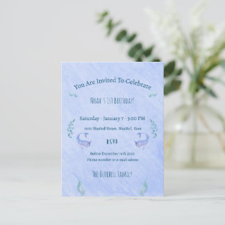 Birthday Invitation (10,8 x 14,2 cm) - Ocean Theme Postkarte