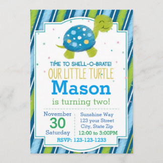 Birthday Invitation (blau) Einladung