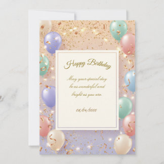 Birthday Invitation Elegant Card | Happy Birthday Einladung