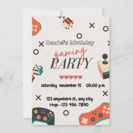 Birthday Invitation Video Game Party Boys Girls Einladung