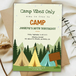 Birthday Invitation with a camping vibe  Einladung