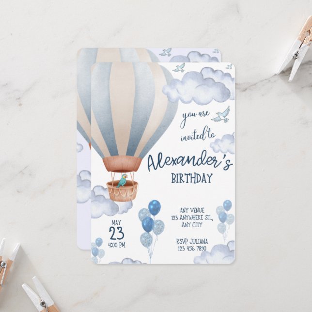 Birthday invitations for children einladung (Vorderseite/Rückseite Beispiel)